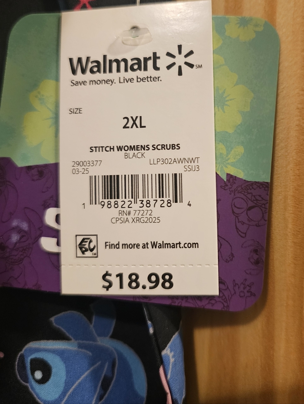 Stitch 2XL Scrub Top Womens NWT Vneck Disney Nurse Wear Plus - Picture 7 of 9